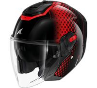 Shark RS Jet Stride, casque à réaction XS Noir/Rouge Noir/Rouge