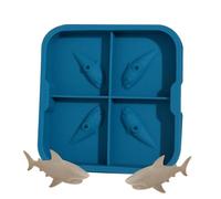 Shark Shaper - Silicone Ice Mold for Kitchen | Easy Release Tray with 3D Design, Cute Shark Maker for Water Drinking Refrigerator, Home Party Beverage Decoration, Fun Shaper