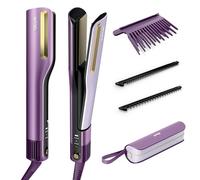 Shark SilkiPro Straight Lisseur + Sèche-cheveux en un avec étui de rangement résistant à la chaleur - [HT401EUPU]