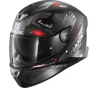 Shark Skwal 2.2 Venger Casque, Noir mat/rouge, Taille XS (53/54)
