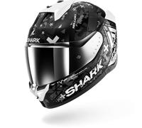 Shark SKWAL i3 Hellcat Noir Chrome Gris - Casque Moto Full LED, Taille XL | HE0828EKUSXL - Casque moto intégral, feux stop intelligents, écran anti-rayures Pinlock, pare-soleil UV380