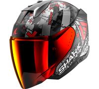 Casque Jet Shark SKWAL I3 JET HELLCAT Mat Black Chrom Red