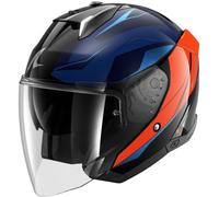 Shark Skwal i3 Jet Mekarium, casque ouvert L Noir/Orange/Bleu Noir/Orange/Bleu