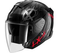Shark Skwal Jet Shiever, casque ouvert XS Noir/Gris/Rouge Noir/Gris/Rouge
