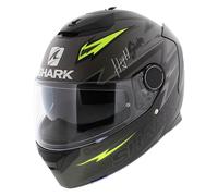Shark Spartan Adrian Parassol Mat Casque, noir-gris-vert, taille XL pour homme