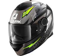 Shark Spartan Adrian Parassol Mat Casque, Anthrazit/grün, L (59/60)