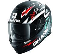 Shark Spartan Adrian Parassol Mat Casque, Schwarz/Silber/Rot, S (55/56)