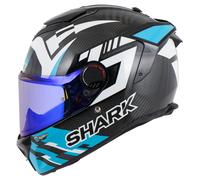 Shark Spartan GT Pro Carbone Zarco Casque Intégral Carbone/Blanc/Bleu M unisex noir