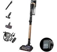 Shark Stratos Aspirateur balai sans fil, PowerFins Plus, autonomie 60 min, anti-emmêlement, Clean Sense IQ avec kit voiture, accessoires pour animaux, suceur plat, multisurfaces, Cuivre IZ400EUTBK