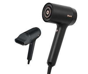 Shark STYLE iQ Sèche-cheveux et styler ionique, séchage rapide sans dommage thermique, séchez et coiffez vos cheveux en une seule étape, concentrateur 2-en-1 et guide de coiffure, 1600W, noir, HD102EU