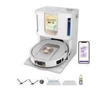 Shark ThermaCharged PowerDetect, Robot aspirateur Laveur AV2910XEEUWH | désinfection 85°C, vidage automatique 60 jours sans sac, Lavage hypersonique. Technologie NeverStuck, 3 h de Nettoyage