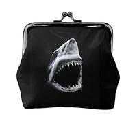 Shark Wallet for Women Coin Purse Kiss Lock Change Purse Wallet Card Holder Buckle Purse Cute Small PU Leather Pocket Wallet for Women Ladies Clutch Purse Happy Squirrel