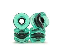 Shark Wheel Lot de 4 Roues de Skateboard 60 mm 78a California Roll émeraude Transparente