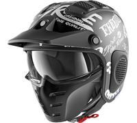 Shark X-Drak Freestyle Cup Mat Casque jet, Noir/Blanc, Taille XS (53/54)