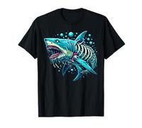 Shark Zombie Prédateur Mort-vivant Halloween Garçons Hommes Megalodon T-Shirt