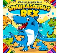 sharkasaurus rex children's colouring book: shark t-rex hybrid for young ages