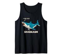Sharkasm Shark Sarcasm I Love Salad Funny Ocean Predator Débardeur