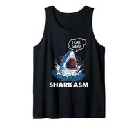 Sharkasm Shark Sarcasm I Love Salad Funny Ocean Predator Débardeur
