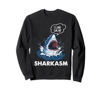 Sharkasm Shark Sarcasm I Love Salad Funny Ocean Predator Sweatshirt