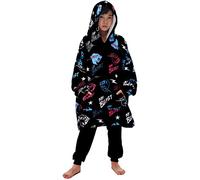 SharkBebe Mr-Beast Sweat à capuche surdimensionné pour garçons YouTube Couverture Cool Pull chaud confortable Peignoir à capuche, Noir , taille unique