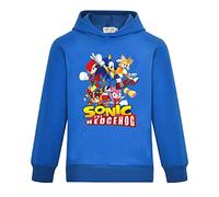 SharkBebe Sweat à Capuche en Coton à Manches Longues pour garçons et Filles, Bleu, 7-8 Ans