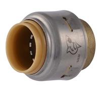SharkBite Bouchon poussoir Max 1,27 cm, raccord de plomberie en laiton, tuyau PEX, cuivre, CPVC, PE-RT, HDPE, UR514A