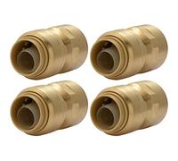 Sharkbite droites connecteur femelle Raccord, 1/2 en par 1/2 en, Fnpt, PEX, lambris, Push-to-connect, Coupler, Cuivre, Cpvc, 12 mm Lot de 4 Pack of 4 cuivré