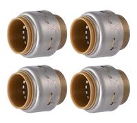 SharkBite Max UR518A4 Lot de 4 capuchons poussoirs en laiton pour raccord de plomberie en laiton PEX Cuivre CPVC PE-RT HDPE 3/4"