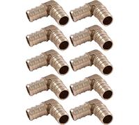SharkBite UC248LFA10 Lot de 10 raccords cannelés PEX coudés à 90 degrés 1,27 cm en laiton