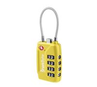 SharkByte Serrures pour valise TSA - Cadenas de sécurité à 4 chiffres, cadenas de voyage à câble flexible pour valises, bagages, sac de voyage, casier de gym, petit cadenas à code (lot de 1)