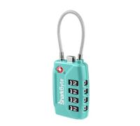SharkByte Serrures pour valise TSA - Cadenas de sécurité à 4 chiffres, cadenas de voyage à câble flexible pour valises, bagages, sac de voyage, casier de gym, petit cadenas à code (lot de 1)