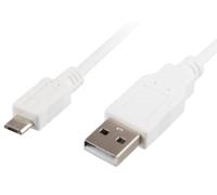 Sharkoon 1.5m, Micro-USB2.0-B/USB2.0-A câble USB 1,5 m USB A Micro-USB B Blanc