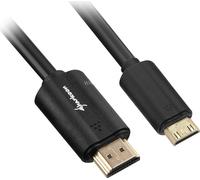 Sharkoon 1m, Câble HDMI/Mini HDMI HDMI type A (standard) HDMI type C (mini) Noir