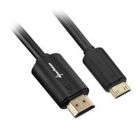 Sharkoon 2m, Câble HDMI/Mini HDMI HDMI type A (standard) HDMI type C (mini) Noir