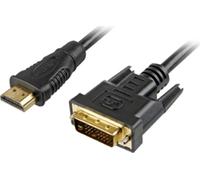 Sharkoon 2m - HDMI/DVI-D - 2 m - HDMI - DVI-D - Mâle - Mâle - 1920 x 1080 pixels