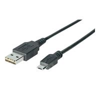 Sharkoon 3m, USB2.0-A/USB2.0 Micro-B câble USB USB A Micro-USB B Noir