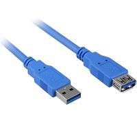 Sharkoon 4044951010882 Sharkoon Kabel USB 3.0 Verlängerung 2,0m blau