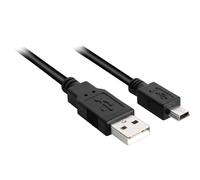 - Câble USB - mini USB type B (M) pour USB (M) - USB 2.0 - 1 m - noir