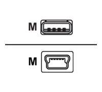 Sharkoon Câble USB 2.0, USB-A mâle > Mini USB mâle
