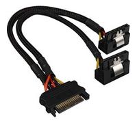Sharkoon "Adaptateur d''alimentation Sata Y 90 degres, 0,20 m, Câble en Y"