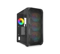 Sharkoon AK3 RGB Midi Tower Noir - Boîtier PC ATX/micro ATX/Mini-ITX, 3x120mm avant, 1x120mm arrière, Vitre Trempée, USB 3.2 Gen1/Gen2 Type A/C
