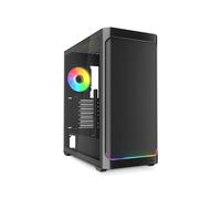 Sharkoon AK4W RGB Strip - Boîtier PC Midi Tower Noir, ATX/micro ATX/Mini-ITX, 3x120mm avant, 1x120mm arrière, USB 3.2 Gen 1/Gen 2 Type-A/Type-C