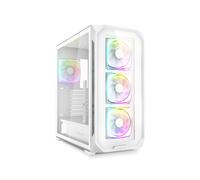 Sharkoon AK5G RGB - Boîtier PC Midi Tower Blanc - ATX/microATX/Mini-ITX - 3x120mm avant, 1x120mm arrière - USB 3.2 Gen 1/Gen 2 Type A/C - Vitre Trempée