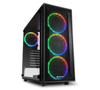 Sharkoon ATX TG4M RGB TG4M RGB - Boîtier moyen tour - Noir - RGB - Fenêtre
