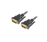 Sharkoon Câble DVI-D Mâle/DVI-D Mâle (24+1) 1m, Noir, Résolution 2560x1600, AWG28, Contacts Or, Connecteurs DVI-D