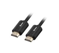 Sharkoon Câble HDMI 2.0 4K UHD 2m, Connecteurs HDMI Type A Mâle, Contacts Or, AWG 30, Compatible 3D et ARC, Canal Ethernet HDMI, Noir