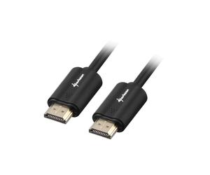 Sharkoon Câble HDMI 2.0 4K UHD 2m, Connecteurs HDMI Type A Mâle, Contacts Or, AWG 30, Compatible 3D et ARC, Canal Ethernet HDMI, Noir