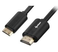 - Câble HDMI avec Ethernet - 19 pin mini HDMI Type C mâle pour HDMI mâle - 1 m - blindé - noir - support 4K