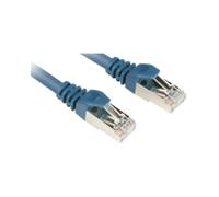 Sharkoon Câble Réseau Cat.6 S/FTP (S-STP) 1.5m Bleu, Connecteurs RJ-45 Mâle Plaqué Or, AWG 26, Blindage Aluminium, Certifié ISO/IEC 11801