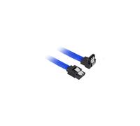 Sharkoon Câble SATA III 0.6m 7-Pin Mâle/Mâle Noir/Bleu, Taux de Transfert 6 Gbit/s, Connecteurs Droit/Haut